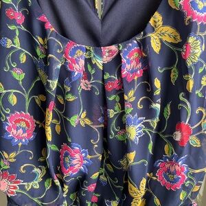 Apt. 9 Navy Floral Blouse